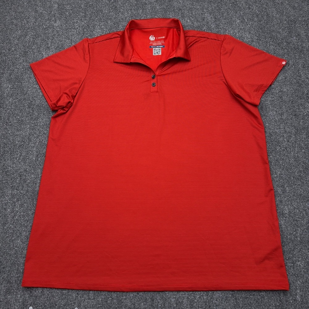 Oobe Polo Shirt Women XL Striped Chick-fil-a Manager Uniform Performance Stretch